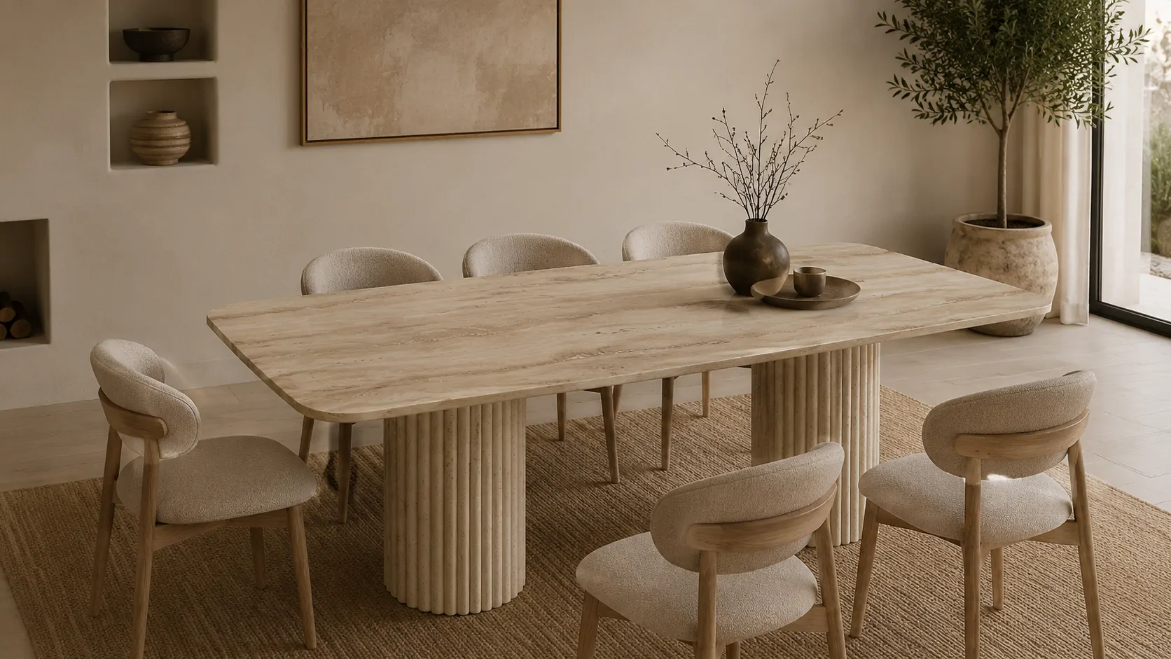Riva Travertine Table