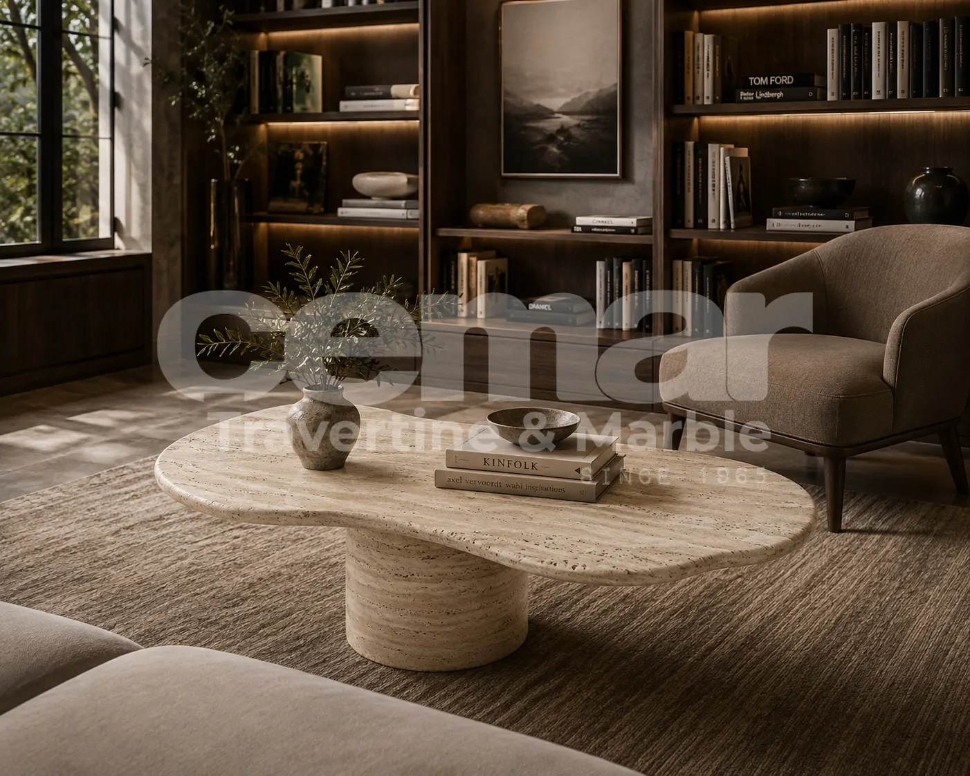 Susan Travertine Table