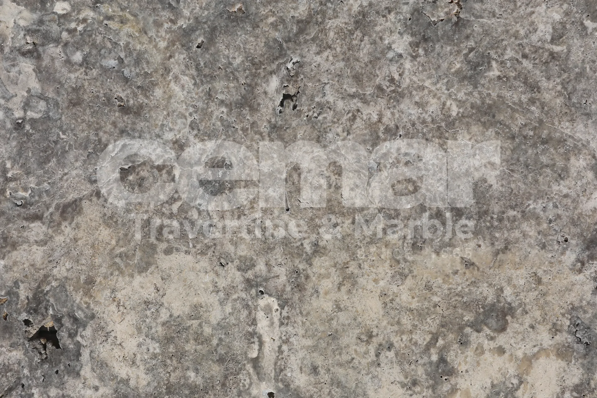 Silver Comm Travertine Cross Cut