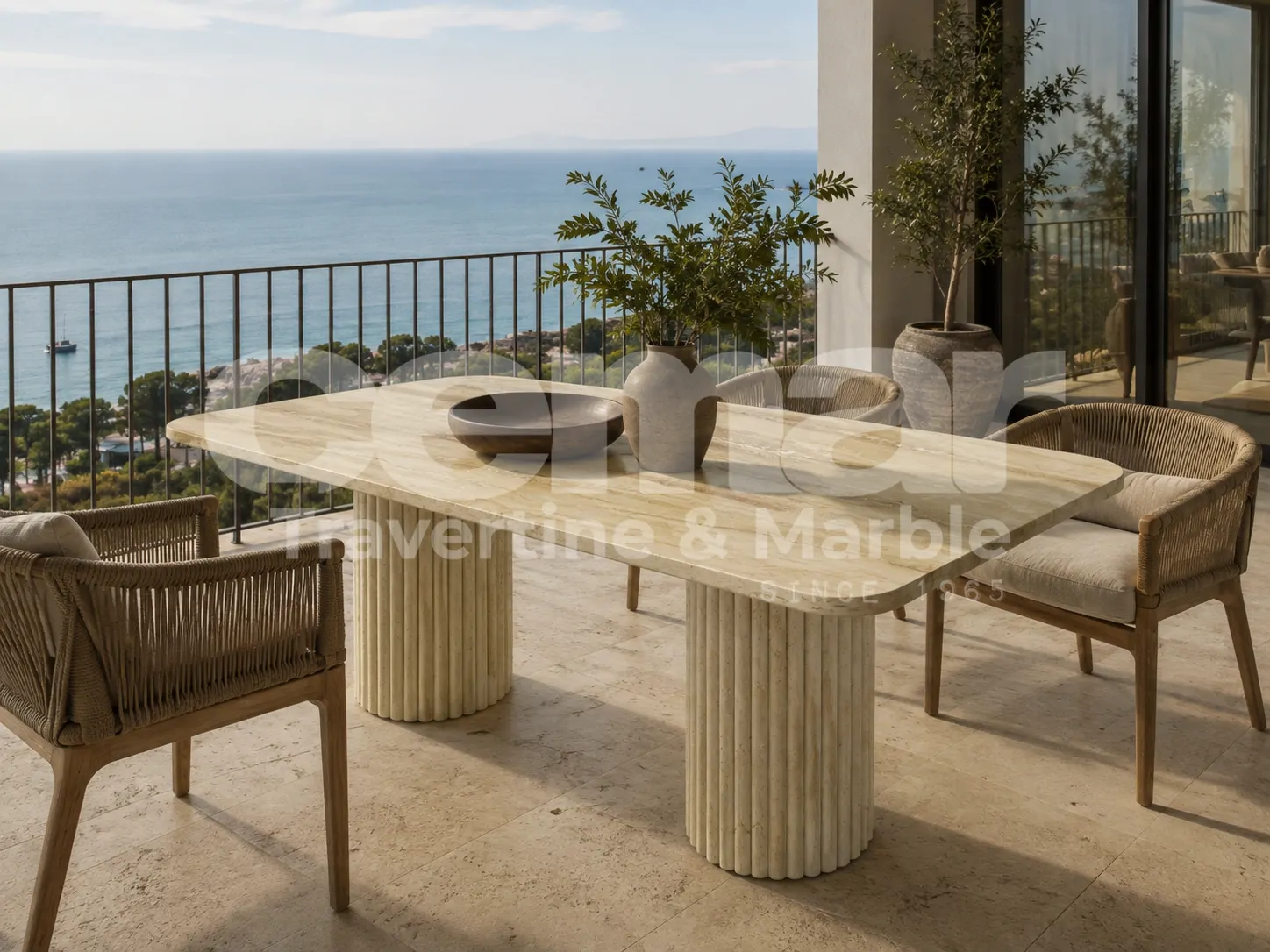 Vani Travertine Table