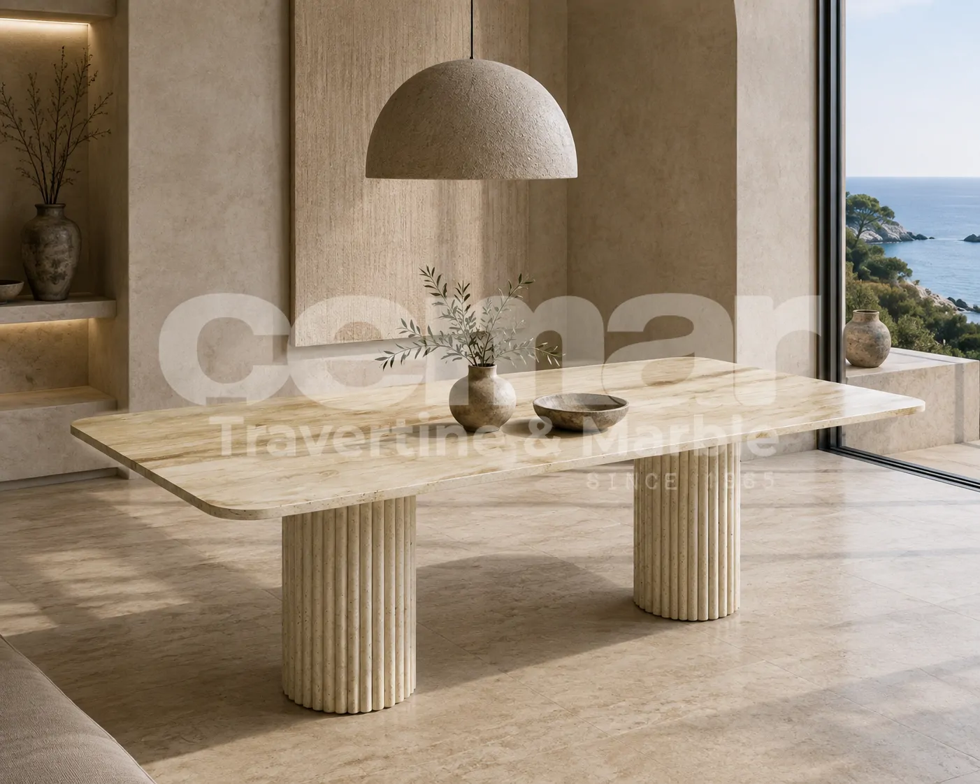 Soras Travertine Table