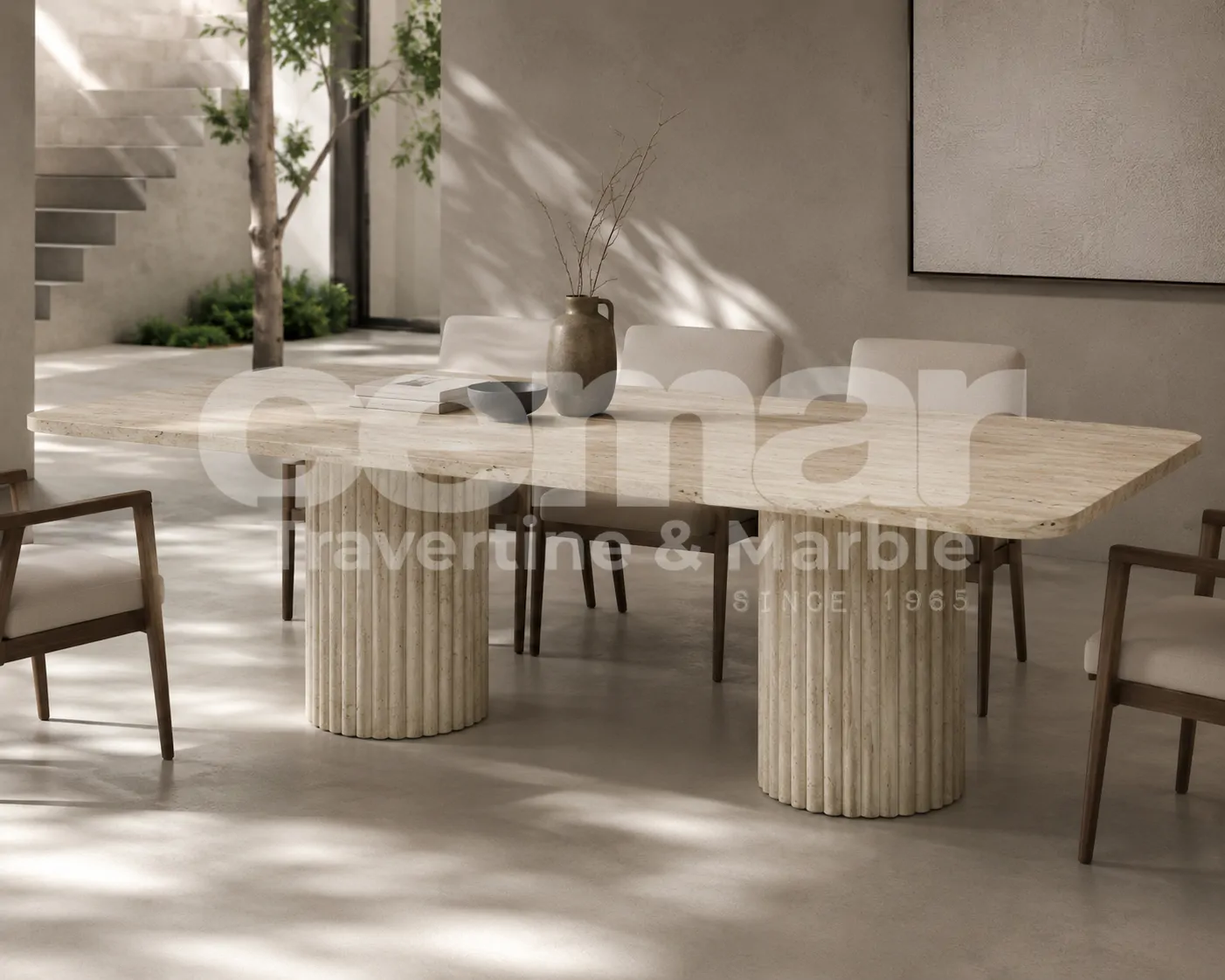 Orea Travertine Table